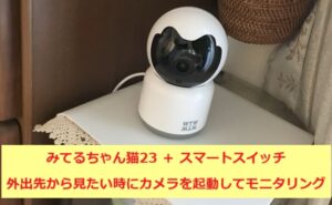 愛犬の見守りカメラ ～ みてるちゃん猫＋スマートスイッチで見たい時だけカメラを起動